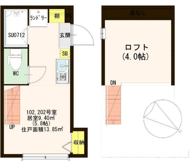 STAGE白楽(ワンルーム/1階)の間取り写真