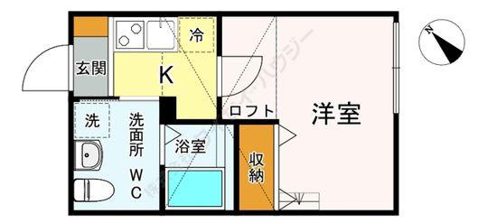 LUMINOUS二俣川(1K/1階)の間取り写真