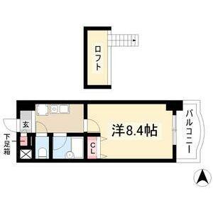 現代ハウス新栄(1K/11階)の間取り写真