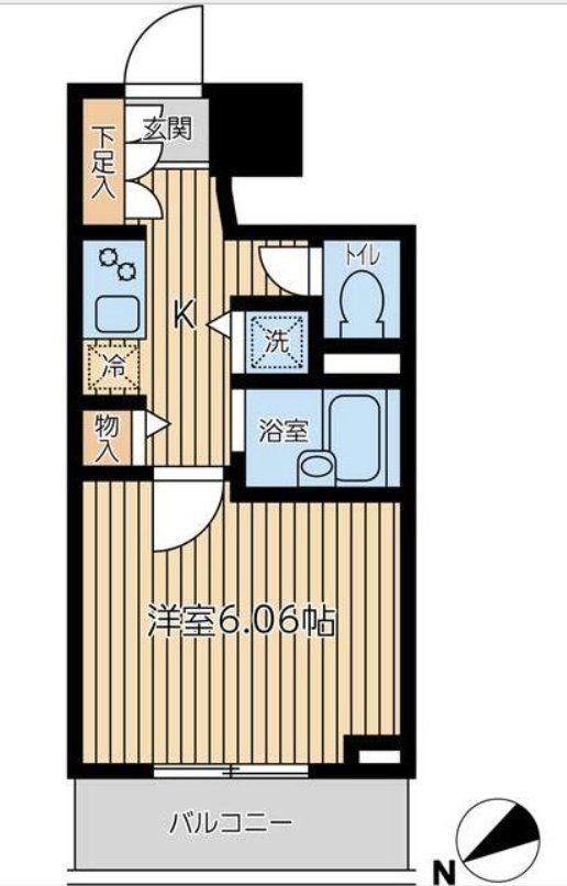 シティスパイア新富町(1K/3階)の間取り写真