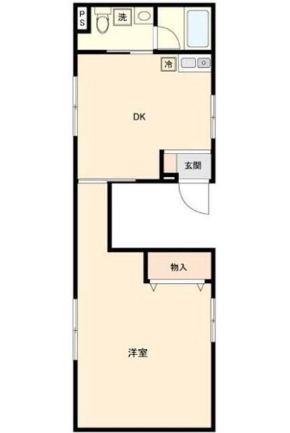 GLANZ(1DK/5階)の間取り写真