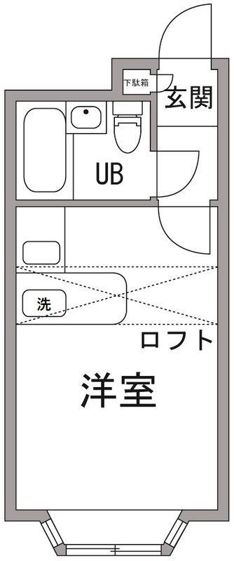 ベルピア大宮第5(ワンルーム/1階)の間取り写真