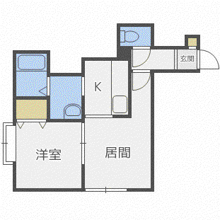 アルヴェ(1LDK/3階)の間取り写真