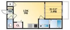 GRANDIR 大和田(1LDK/3階)の間取り写真