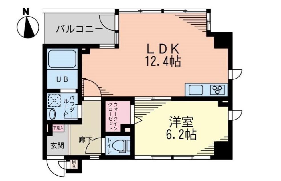 CLOVER A85(1LDK/5階)の間取り写真
