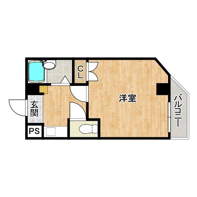 ウエルネス上本町(1K/8階)の間取り写真