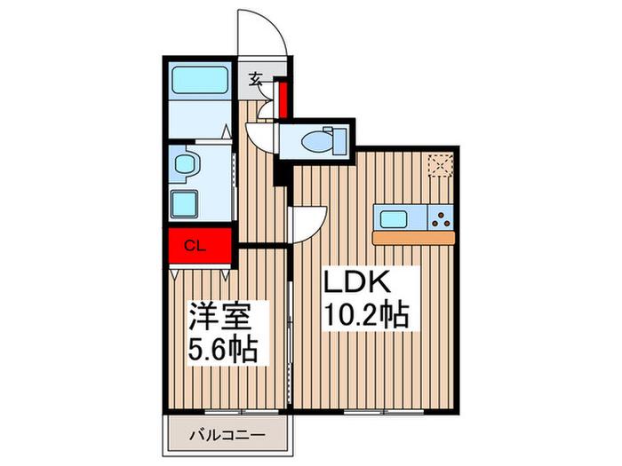MAISON・FUJI(1LDK/1階)の間取り写真