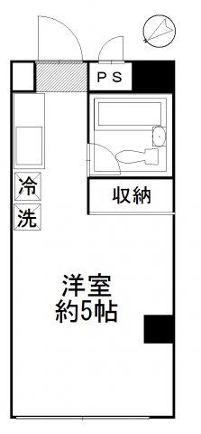 TMレジデンス多摩川(ワンルーム/2階)の間取り写真