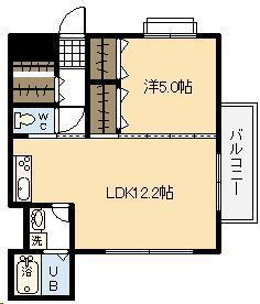 リヴェールトピカ(1LDK/3階)の間取り写真