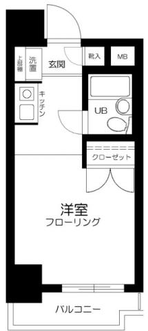 トップ川崎第5(ワンルーム/7階)の間取り写真