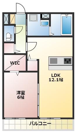 ルミナーレ(1LDK/1階)の間取り写真
