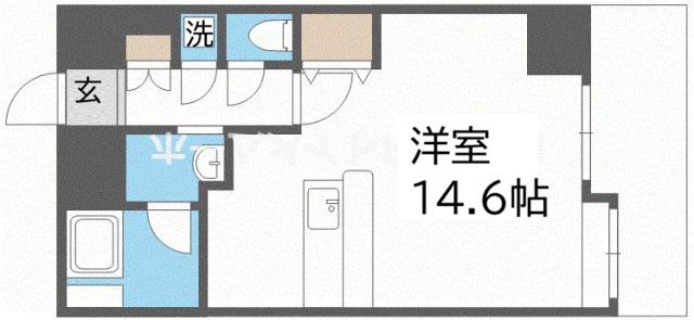 セレニテ梅田北PREMIUM(ワンルーム/9階)の間取り写真