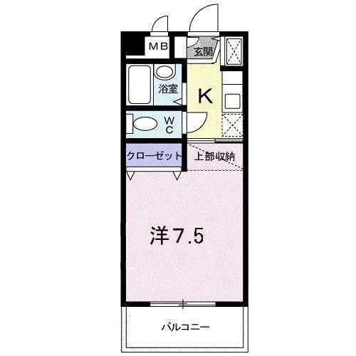 レジデンス由布(1K/3階)の間取り写真