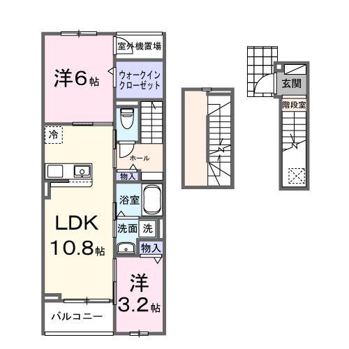 フィデールブリーゼ(2LDK/3階)の間取り写真