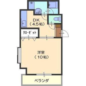 ハイトピア瑞穂(1DK/9階)の間取り写真
