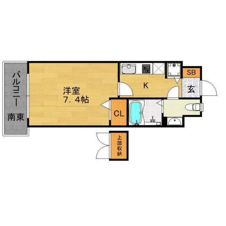 エンクレスト天神Ⅲ(1K/8階)の間取り写真