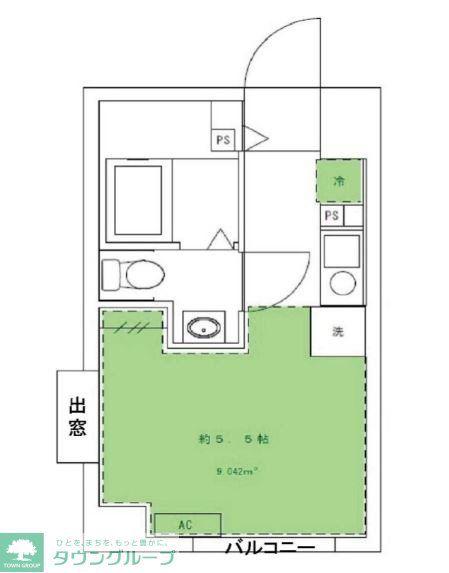 南阿佐ヶ谷シティハウス(ワンルーム/4階)の間取り写真
