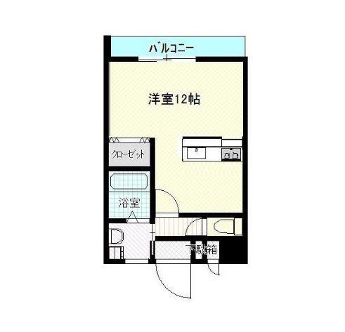 SUN FLOWER今津(1K/1階)の間取り写真