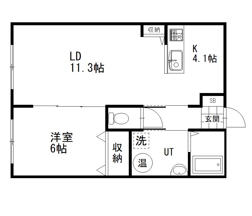COMFORT・M(1LDK/2階)の間取り写真