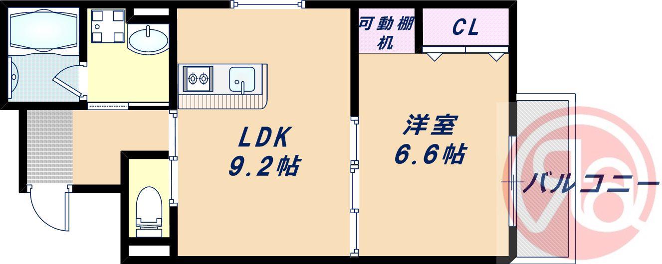 プラムガーデン(1LDK/2階)の間取り写真