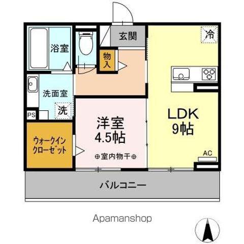 メルベーユ(1LDK/3階)の間取り写真