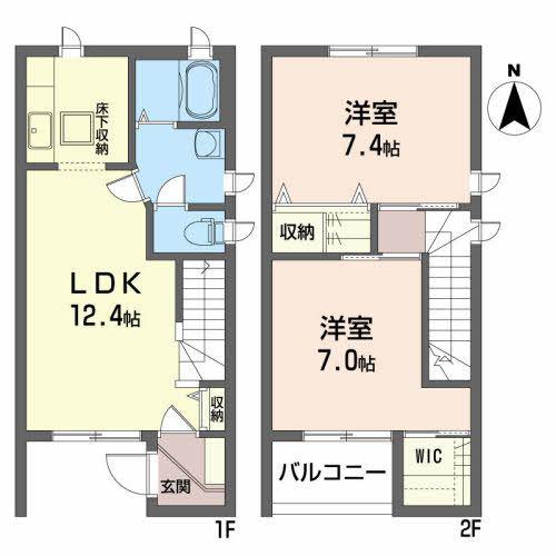 イーストテラス(2LDK/1階)の間取り写真