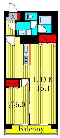 マンションニュー行徳第2(1LDK/3階)の間取り写真