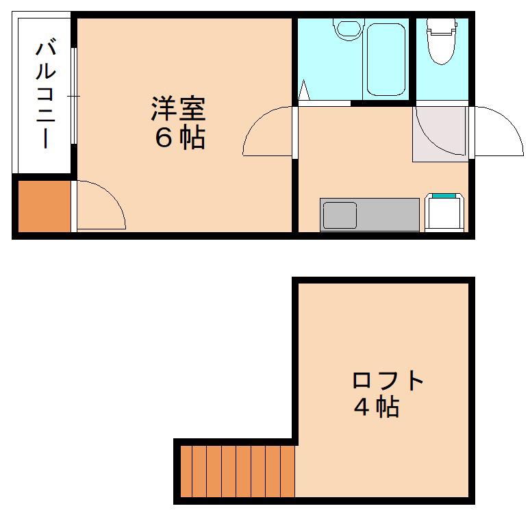 APARTMENT N FIRST(1K/1階)の間取り写真