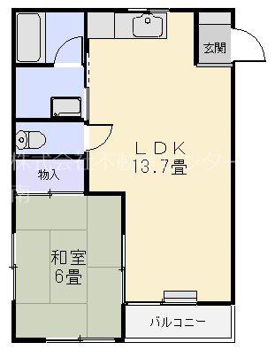 ハイツ150号A(1LDK/1階)の間取り写真