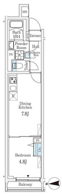 CREATIF文京千駄木(1DK/2階)の間取り写真