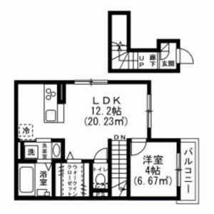 GRAND LOUVRE(1LDK/2階)の間取り写真