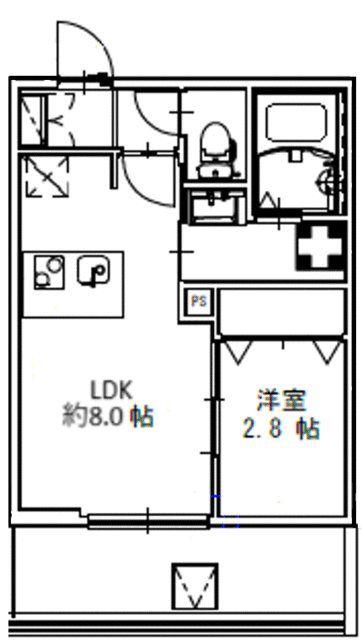 FELUCIA藤が丘(1LDK/3階)の間取り写真