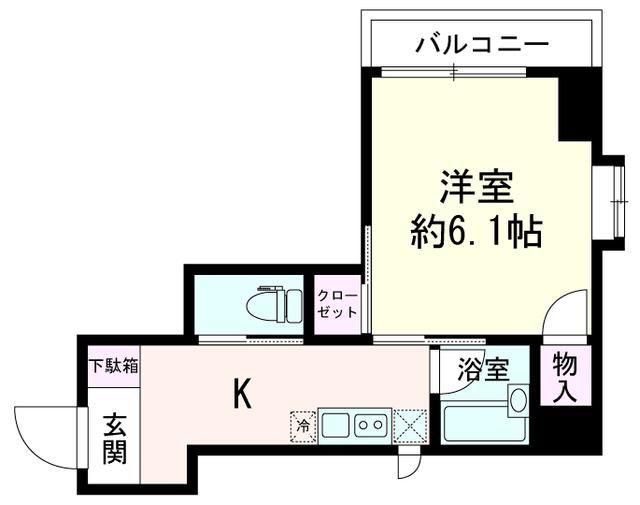 プリンセスコート東麻布(ワンルーム/3階)の間取り写真