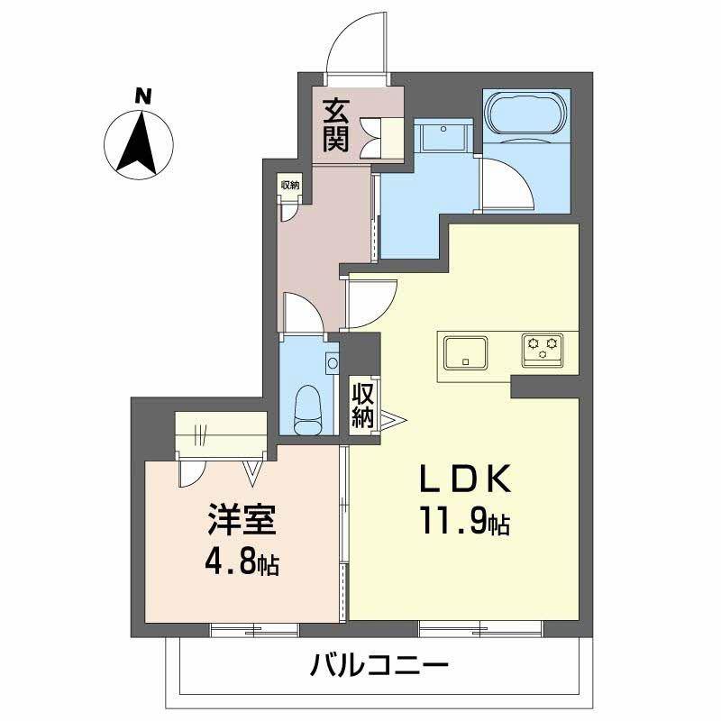 ラゴアゾ(1LDK/3階)の間取り写真