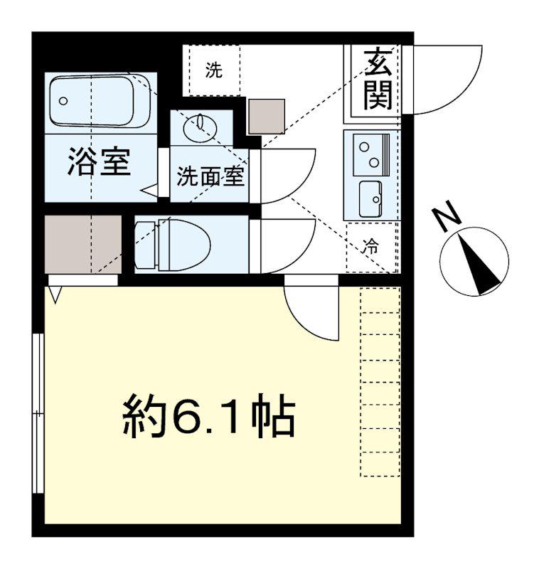 アザーレ・ルクス矢部(1K/2階)の間取り写真