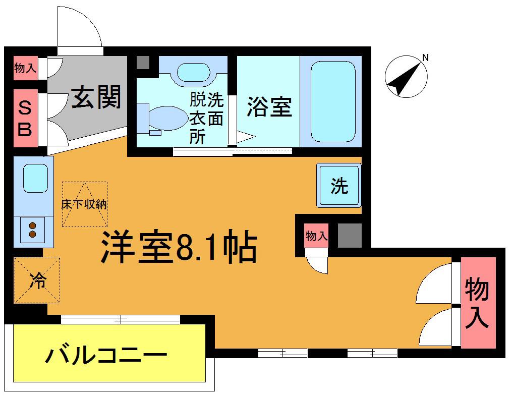 セスタ舞浜(ワンルーム/1階)の間取り写真