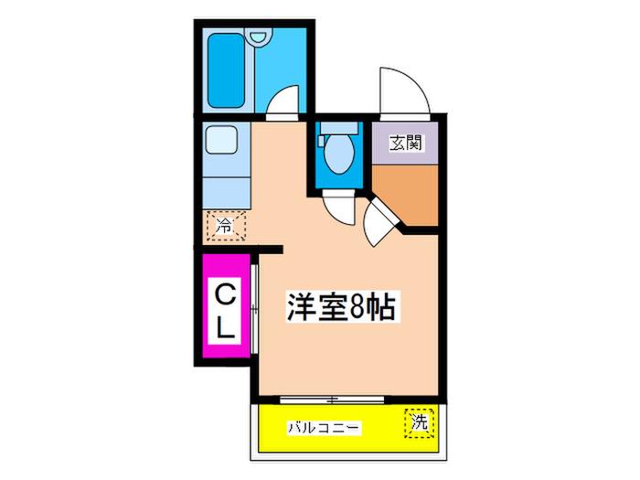 千寿マンション上本町(ワンルーム/5階)の間取り写真