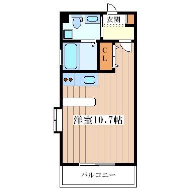 ルナコート塚本(ワンルーム/2階)の間取り写真