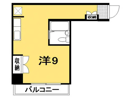 ドルフ廿代(ワンルーム/2階)の間取り写真