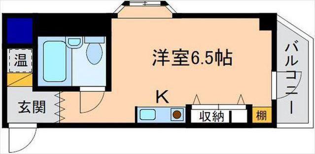 ブルースカイ昭和町(ワンルーム/3階)の間取り写真