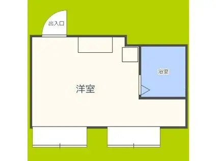 昭和グランドハイツ同心(ワンルーム/10階)の間取り写真