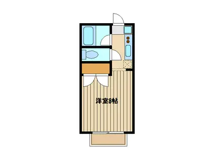 サンハウス(ワンルーム/1階)の間取り写真