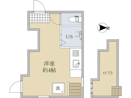アーバンプレイス早稲田V(ワンルーム/2階)の間取り写真