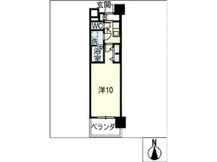 S-RESIDENCE本郷II(1K/2階)の間取り写真