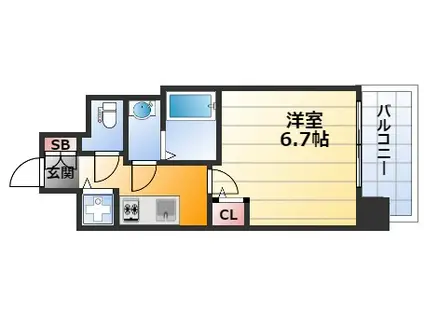エスレジデンス新大阪リデンテ(1K/3階)の間取り写真