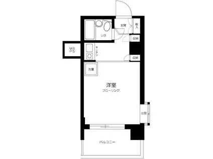 ライオンズマンション横浜第三(ワンルーム/3階)の間取り写真