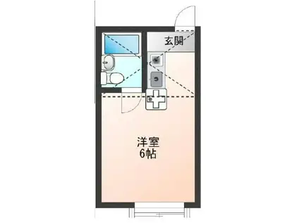 マンション平成(ワンルーム/2階)の間取り写真