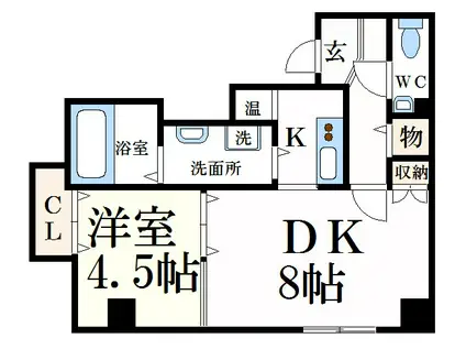 エーデルハイム三共(1DK/5階)の間取り写真