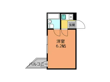 スコッチテリア三条(ワンルーム/3階)の間取り写真