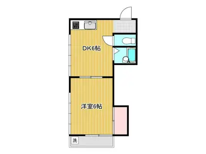 ドミール・スミ(1DK/3階)の間取り写真